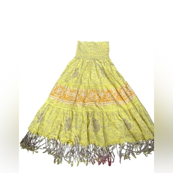5/$25 Old Navy Girls strapless sundress with fun fringe hemline size large - Picture 6 of 9